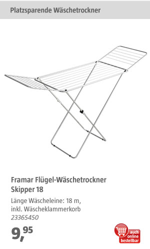 Framar Flügel-Wäschetrockner Skipper 18