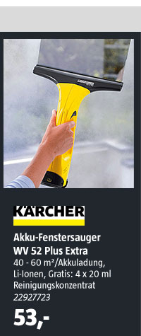 Kärcher Akku-Fenstersauger WV 52 Plus Extra