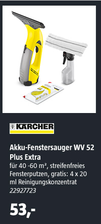 Kärcher Akku-Fenstersauger WV 52 Plus Extra