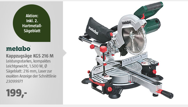 Metabo Kappzugsäge KGS 216 M