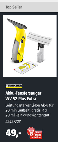 Kärcher Akku-Fenstersauger WV 52 Plus Extra