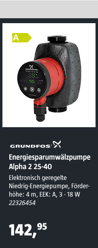 Grundfos Energiesparwälzpumpe Alpha 2 25-40