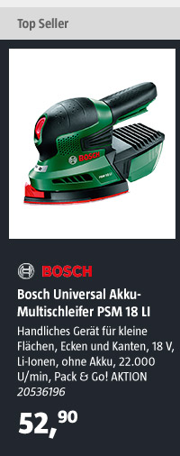 Bosch Universal Akku-Multischleifer PSM 18 LI