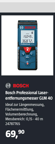 Bosch Professional Laser-entfernungsmesser GLM 40