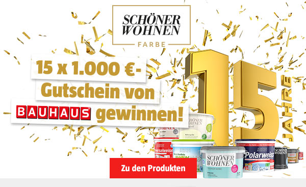 15x 1.000 € - Gutschein von BAUHAUS gewinnen!