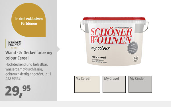 Schöner Wohnen Wand- & Deckenfarbe my colour Cereal