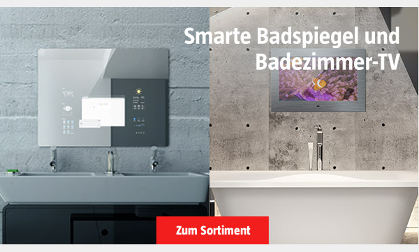 Smarte Badspiegel und Küchendisplays